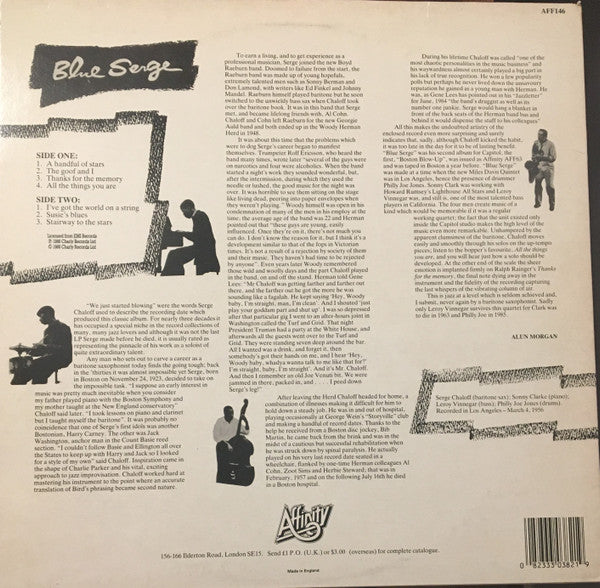 Release: Blue Serge-Vinyl-UK-1986-AFF146-1582140