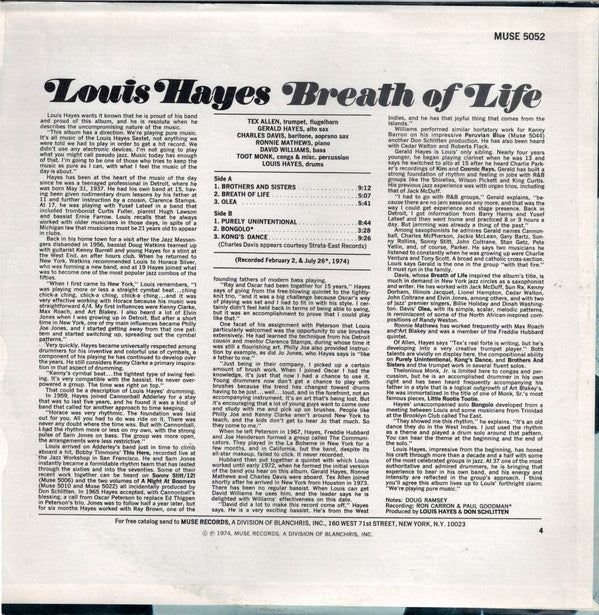 Master Release: Breath Of Life by Louis Hayes