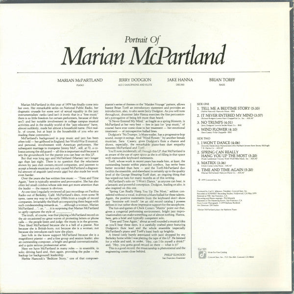 Master Release: Portrait Of Marian McPartland by Marian McPartland