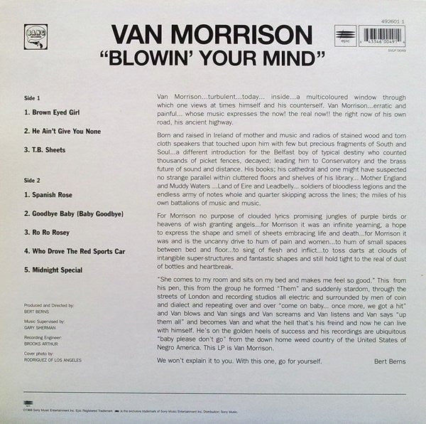 Release: Blowin' Your Mind!-Vinyl-UK-1998-SVLP 0049, 492601 1, 492601 1-5727647