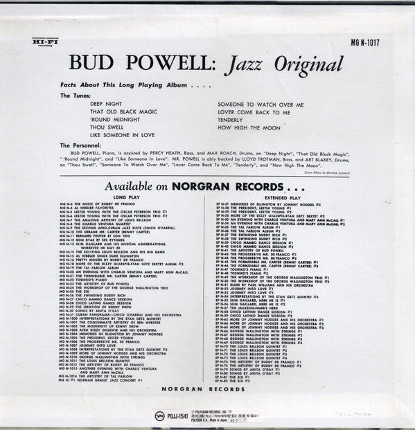 Release: Jazz Original-Vinyl-Japan-1993-POJJ-1541, POJJ-1541-6423451