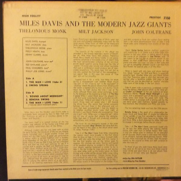Miles Davis And The Modern Jazz Giants