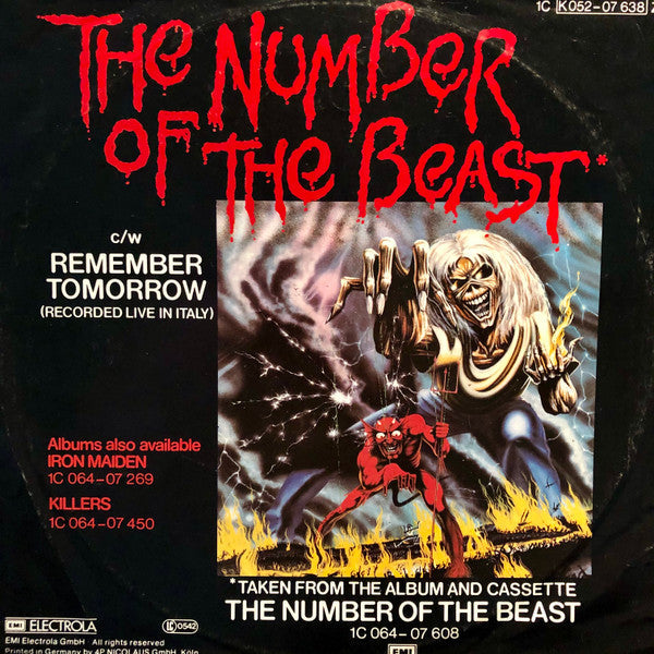 Release: The Number Of The Beast-Vinyl-Europe-1982-1C K 052-07 638 Z, 1C K 052-07 638 Z-1164361