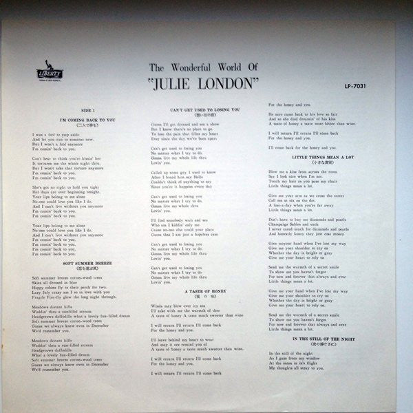 The Wonderful World Of Julie London