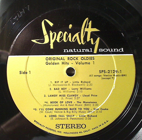 Original Rock Oldies Golden Hits - Volume 1