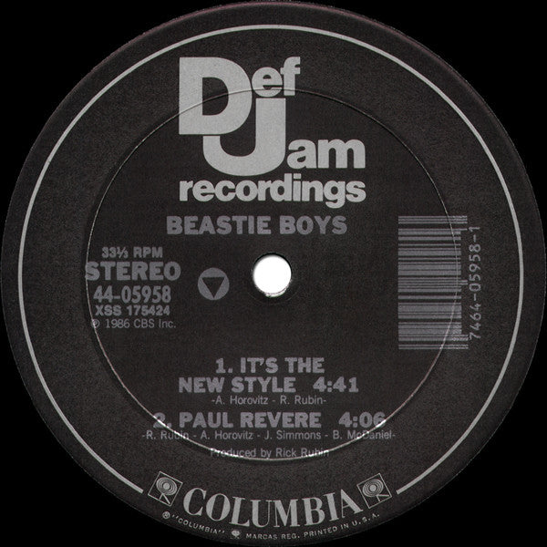 Master Release: It's The New Style / Paul Revere by Beastie Boys