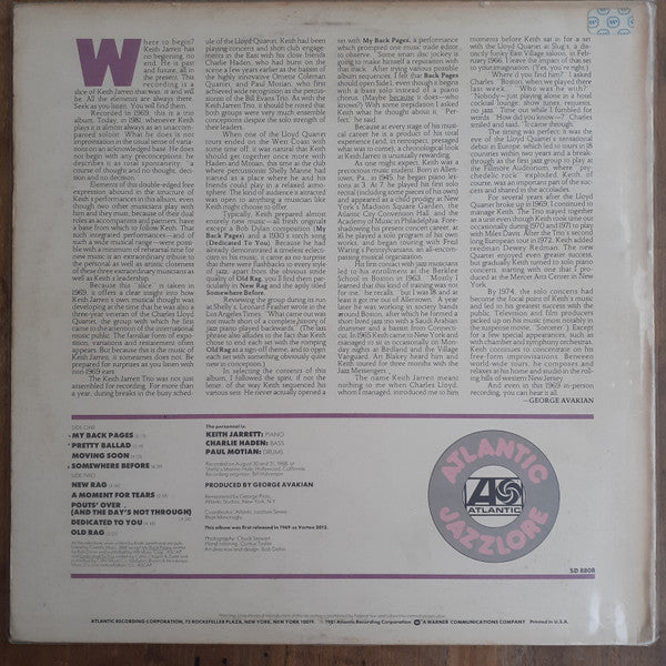 Release: Somewhere Before-Vinyl-US-1981-SD 8808-1648244