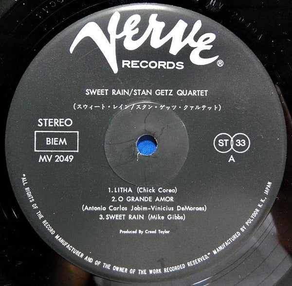 Release: Sweet Rain-Vinyl-Japan-1973-MV 2049-5723968