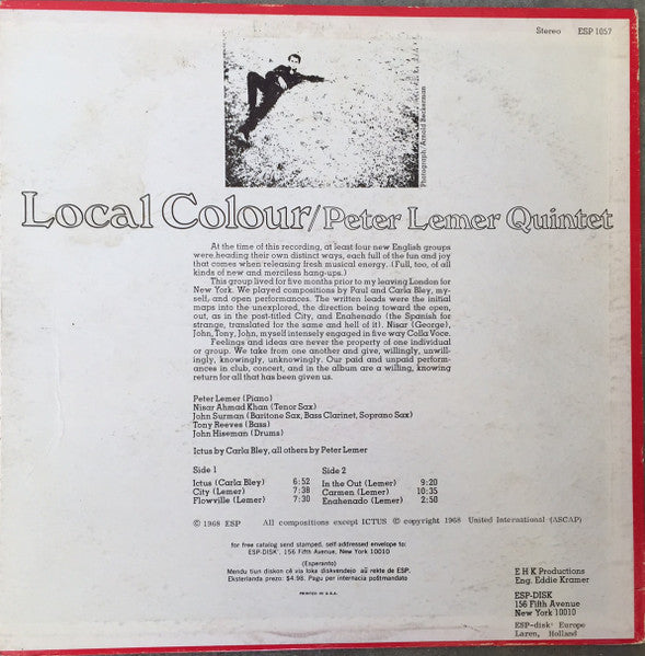 Master Release: Local Colour by Peter Lemer Quintet