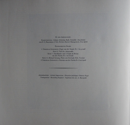 6 Sonaten Und Partiten Für Violine Solo BWV 1001-1006