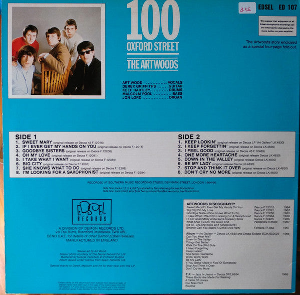 Master Release: 100 Oxford Street by The Artwoods