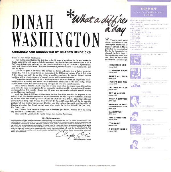 What A Diff'rence A Day Makes!