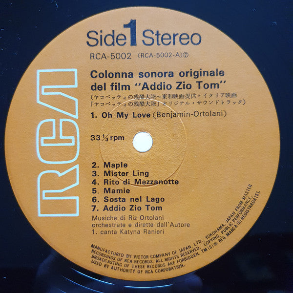 Addio Zio Tom (Colonna Sonora Originale Del Film)