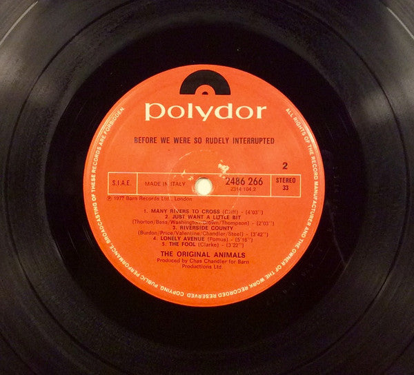 Before We Were So Rudely Interrupted