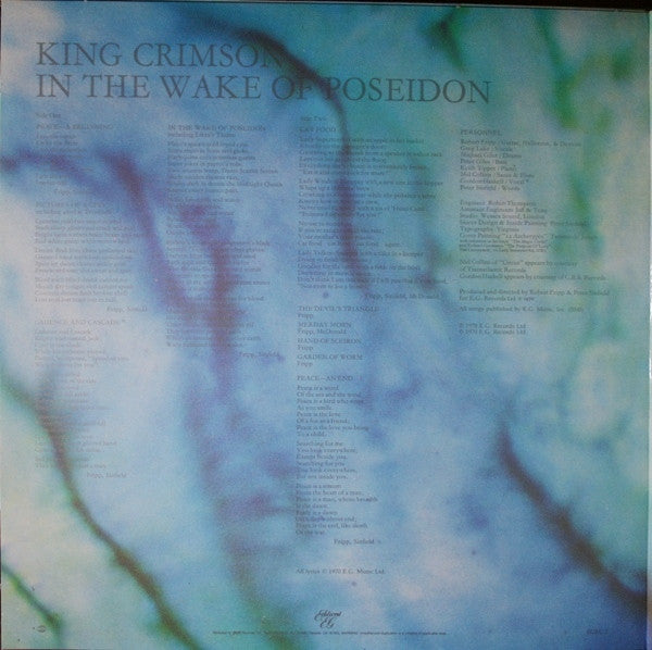 Release: In The Wake Of Poseidon-Vinyl-US-1985-EGKC 2-2034293