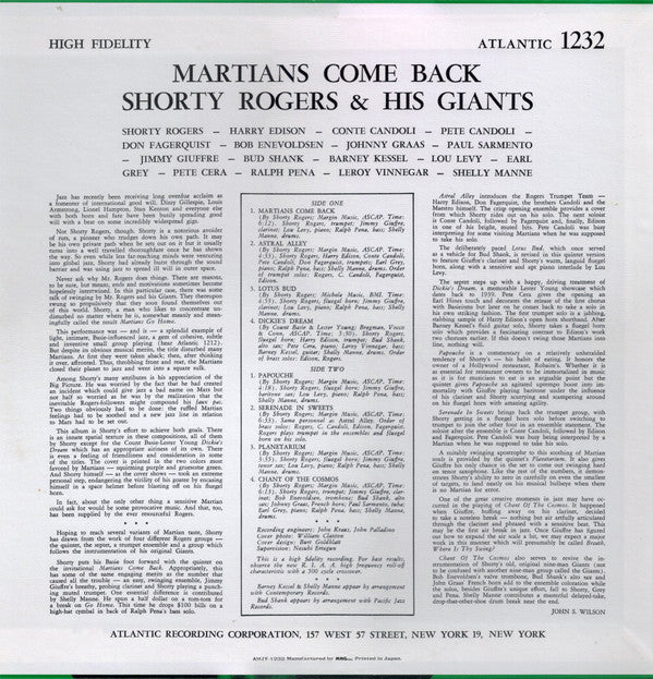 Master Release: Martians Come Back by Shorty Rogers And His Giants