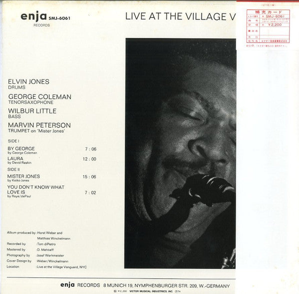 Master Release: Live At The Village Vanguard by Elvin Jones