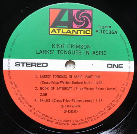 Larks' Tongues In Aspic