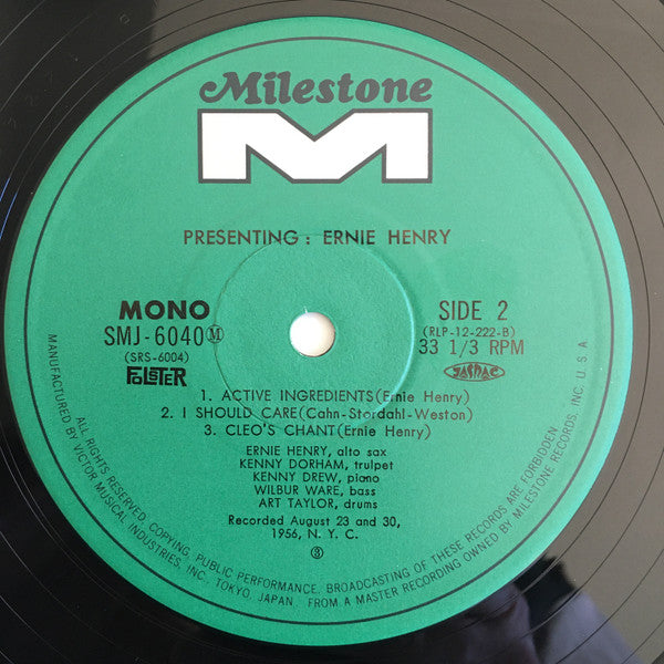 Presenting Ernie Henry