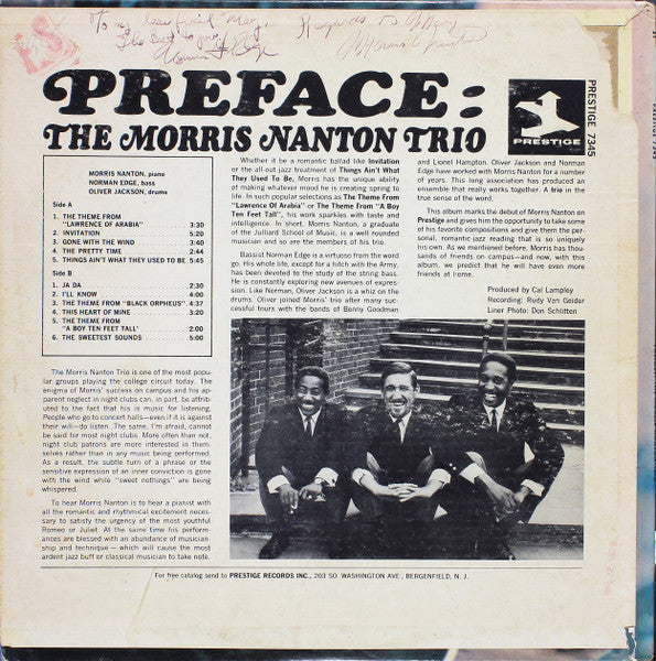 Release: Preface-Vinyl-US-1964-PR 7345-2366745