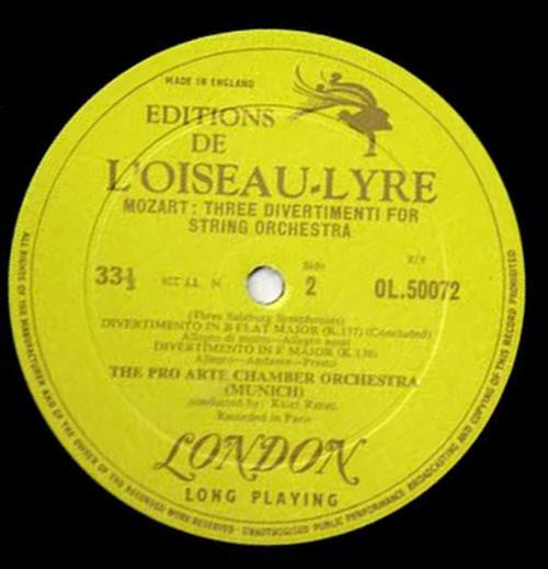 Three Divertimenti For String Orchestra (Three Salzburg Symphonies)