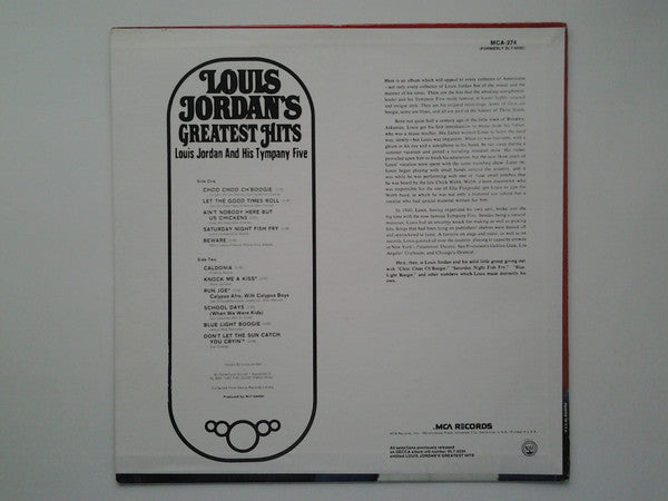 Master Release: Greatest Hits by Louis Jordan And His Tympany Five