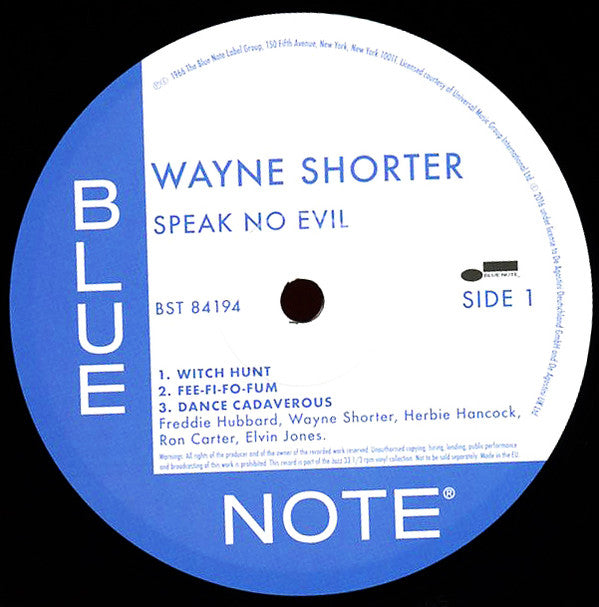 Release: Speak No Evil-Vinyl-UK & Ireland-2016-BST 84194-8959087