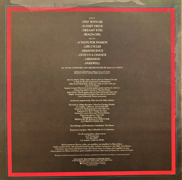 Release: A Taste For Passion-Vinyl-US-1979-SD 19253-1584805