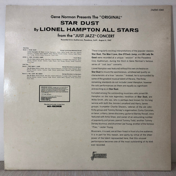 The “Original” Lionel Hampton Stardust