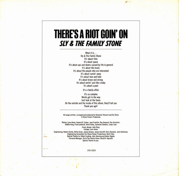 There's A Riot Goin' On