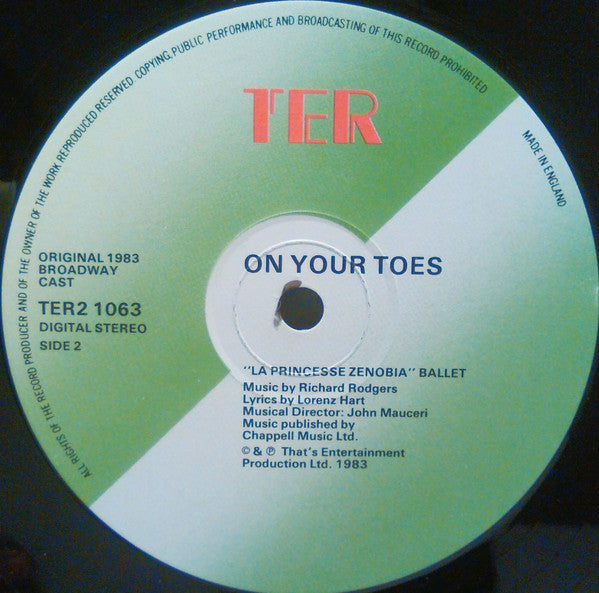 On Your Toes - Original 1983 Broadway Cast