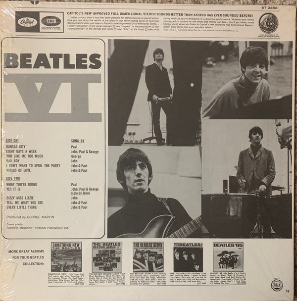 Release: Beatles VI-Vinyl-US-1968-ST 2358, ST-2358-8472970
