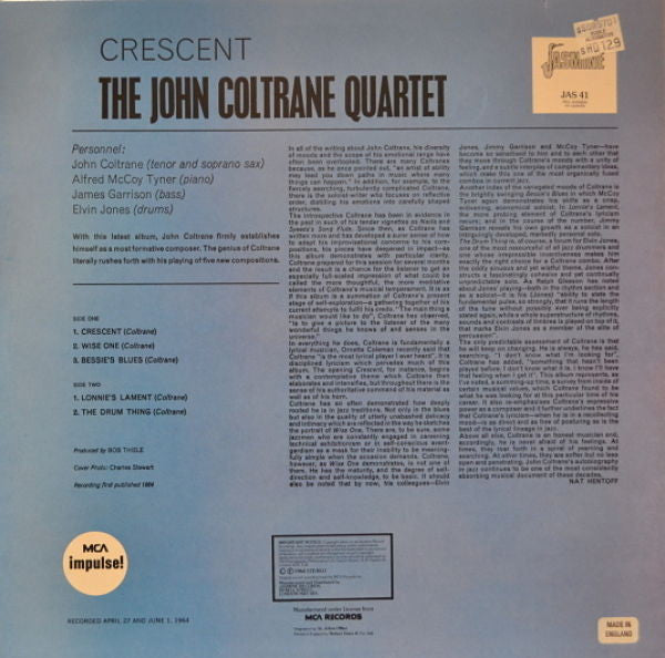 Release: Crescent-Vinyl-UK-None-JAS 41, JAS 41-2482237