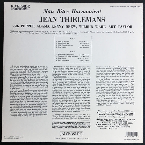 Release: Man Bites Harmonica!-Vinyl-US-1989-OJC-1738, RLP-1125-3865661