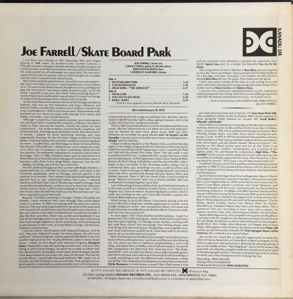 Release: Skate Board Park-Vinyl-US-1979-Xanadu 174-4511772
