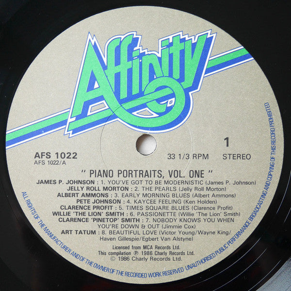 Piano Portraits, Vol. One