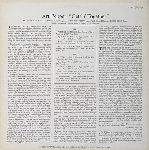 Release: Gettin' Together!-Vinyl-US-1960-S7573-8508204