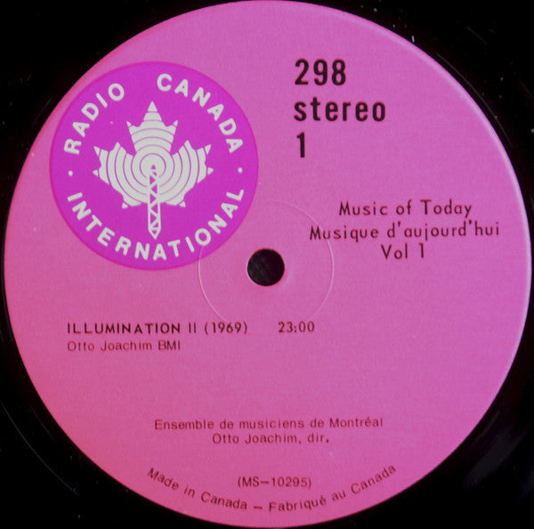 Music of today = Musique d'aujourd'hui