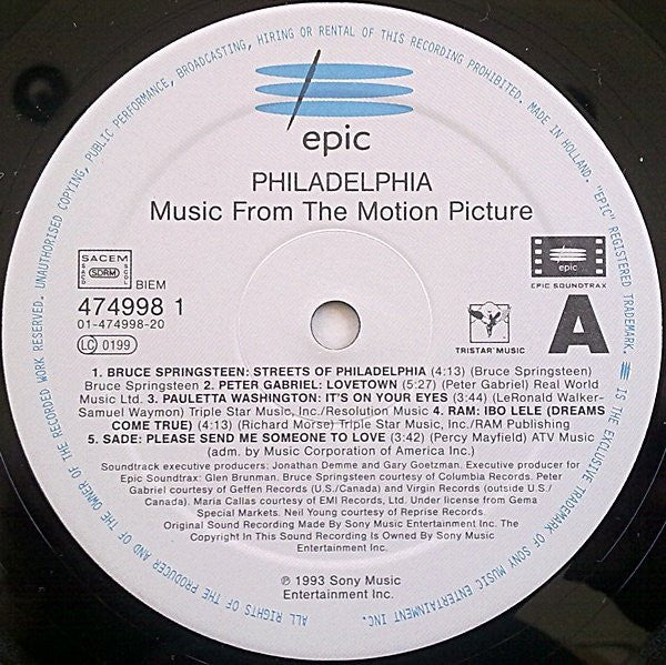 Philadelphia (Music From The Motion Picture)