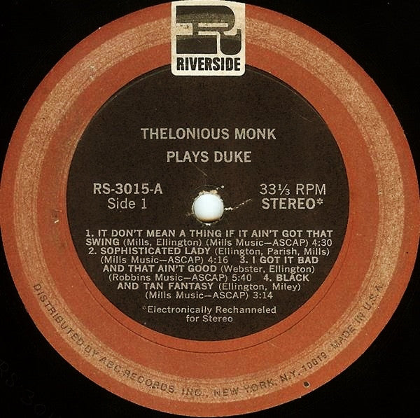 Thelonious Monk Plays Duke