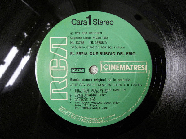 Master Release: The Spy Who Came In From The Cold (Music From The Score Of The Motion Picture) by Sol Kaplan