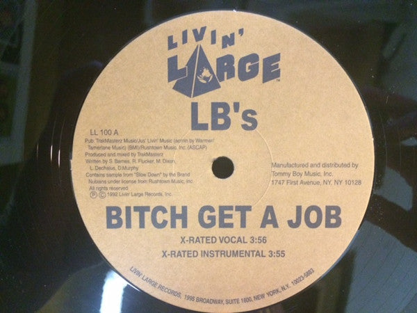 Release: Bitch Get A Job-Vinyl-US-1992-LL 100-8808114