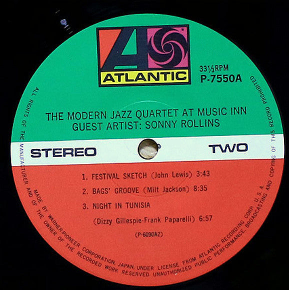The Modern Jazz Quartet At Music Inn —  Volume 2