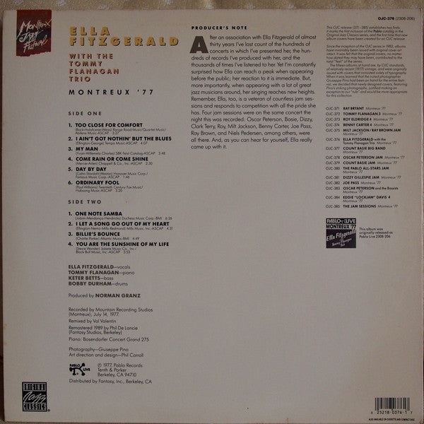 Release: Montreux '77-Vinyl-US-1989-OJC-376, 2308-206-9233907