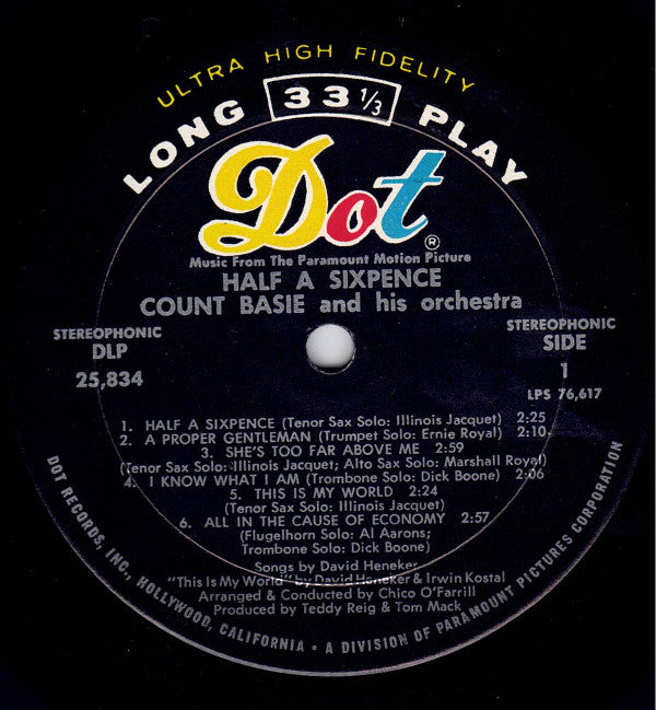 Release: Half A Sixpence-Vinyl-US-1968-DLP 25834-5216060