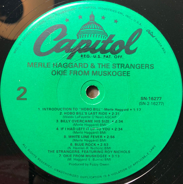 Okie From Muskogee Recorded Live In Muskogee Oklahoma