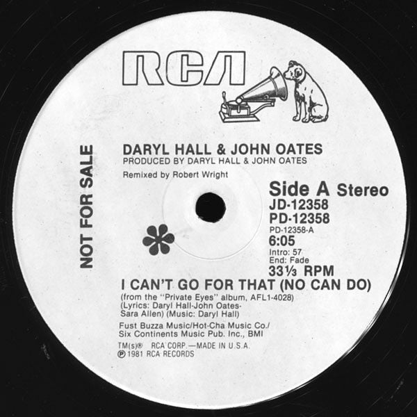 Master Release: I Can't Go For That (No Can Do) by Daryl Hall & John Oates