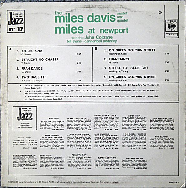 Release: Miles At Newport-Vinyl-Netherlands-1973-63417-2271855