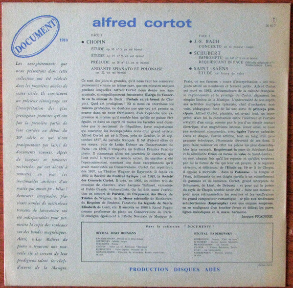 Release: Cortot-Vinyl-France-None-16 017-8111572