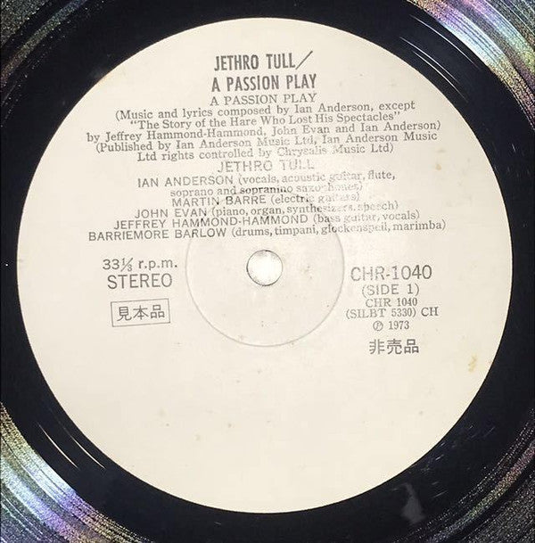 Release: A Passion Play-Vinyl-Japan-1973-CHR 1040-9501772
